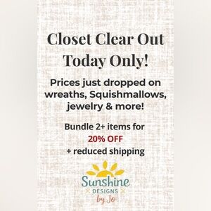 CLOSET CLEAROUT TODAY ONLY! 20% OFF 2+ BUNDLES PLUS REDUCED SHIPPING